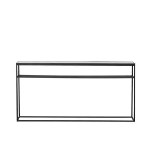 Elle Slim Console - Matt White Marble - Black by null, a Console Table for sale on Style Sourcebook