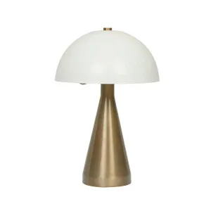 Easton Dome Table Lamp - Matt Ivory - Antique Brass by null, a Table & Bedside Lamps for sale on Style Sourcebook