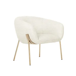 Albie Occasional Chair - Snow Boucle - Brass by null, a Chairs for sale on Style Sourcebook