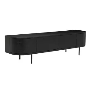Orson Round Entertainment Unit - Matt Black Oak by null, a Entertainment Units & TV Stands for sale on Style Sourcebook