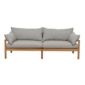 Wilomena 3 Seater Sofa - Fog - Natural Teak by null, a Outdoor Sofas for sale on Style Sourcebook