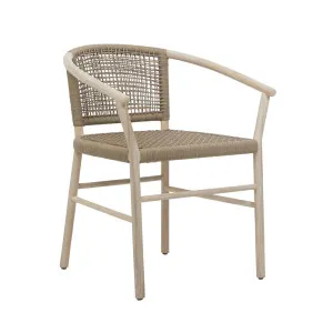 Normandy Dining Armchair - Biscuit - Aged Teak by null, a Outdoor Chairs for sale on Style Sourcebook
