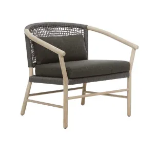 Normandy Occasional Chair - Graphite - Aged Teak by null, a Outdoor Chairs for sale on Style Sourcebook