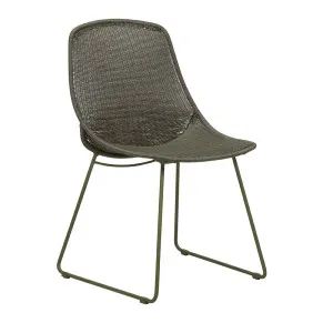 Granada Scoop Closed Weave Dining Chair - Moss by null, a Outdoor Chairs for sale on Style Sourcebook