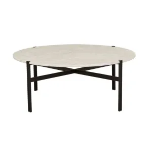 Atlas Twin Coffee Table - Matt White Marble - Black by null, a Coffee Table for sale on Style Sourcebook