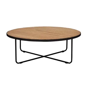 Cali Cross Coffee Table - Natural Teak - Black by null, a Tables for sale on Style Sourcebook
