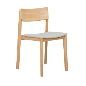 Sketch Poise Upholstered Dining Chair - Oatmeal - Light Oak by null, a Chairs for sale on Style Sourcebook