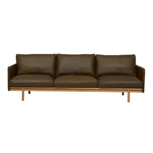 Tolv Pensive 3 Seater Sofa - Heritage Hunter Green - Light Oak by null, a Sofas for sale on Style Sourcebook
