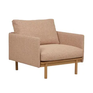 Tolv Pensive Sofa Chair - Woven Red Clay - Light Oak by null, a Chairs for sale on Style Sourcebook