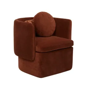 Hugo Bow Occasional Chair - Cinnamon Velvet by null, a Chairs for sale on Style Sourcebook