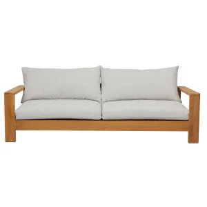 Hamptons 3 Seater Sofa - Oyster - Natural Teak by null, a Outdoor Sofas for sale on Style Sourcebook