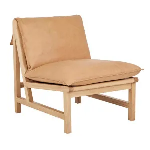 Sketch Cantaloupe Occasional Chair - Camel Leather - Light Oak by null, a Chairs for sale on Style Sourcebook
