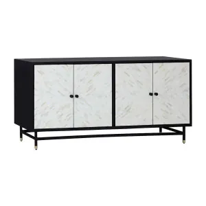 Zahra Feather Buffet - Natural - Black by null, a Sideboards, Buffets & Trolleys for sale on Style Sourcebook