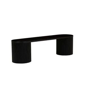Benjamin Ripple Bench Seat - Matt Black by null, a Benches for sale on Style Sourcebook