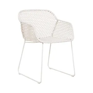 Cabana Link Dining Armchair - Chalk - White by null, a Outdoor Chairs for sale on Style Sourcebook