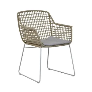 Granada Island Dining Armchair - Ecru - White by null, a Outdoor Chairs for sale on Style Sourcebook
