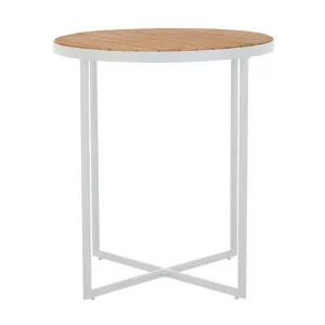Cali Cross Bar Table - Natural Teak - White by null, a Dining Tables for sale on Style Sourcebook