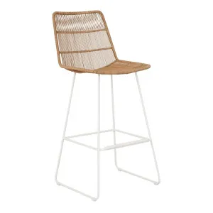 Granada Sleigh Barstool - NATURAL - White by null, a Outdoor Chairs for sale on Style Sourcebook