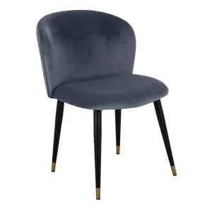 Sara Dining Chair - Steel Blue - Black by null, a Chairs for sale on Style Sourcebook