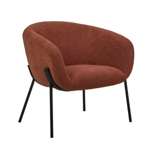 Albie Occasional Chair - Red Earth - Black Metal by null, a Chairs for sale on Style Sourcebook