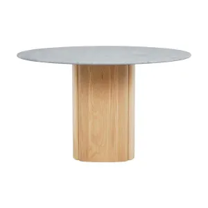 Sketch Tathra Dining Table - White Marble - Light Oak by null, a Dining Tables for sale on Style Sourcebook