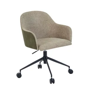 Riley Office Chair - Khaki Grey - Vintage Matt Green PU by null, a Chairs for sale on Style Sourcebook