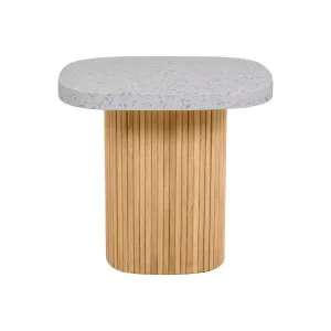 Sketch Gion Side Table - Nougat Terrazzo - Light Oak by null, a Side Table for sale on Style Sourcebook
