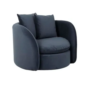 Juno Orb Sofa Chair - Bluestone Velvet by null, a Chairs for sale on Style Sourcebook
