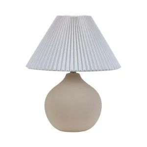 Lorne Ball Table Lamp - Nude Sand - White by null, a Table & Bedside Lamps for sale on Style Sourcebook