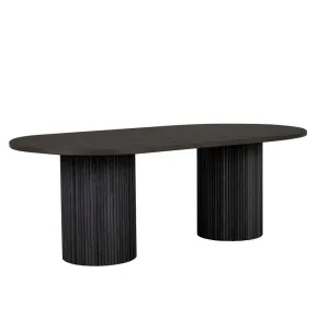Benjamin Ripple Oval Dining Tables - Matt Black by null, a Dining Tables for sale on Style Sourcebook