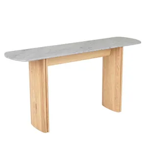 Sketch Tathra Marble Console - White Marble - Light Oak by null, a Console Table for sale on Style Sourcebook