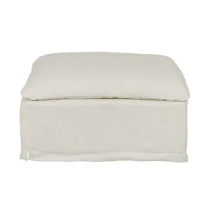 Natadora Salon Ottoman - Ivory Linen by null, a Ottomans for sale on Style Sourcebook