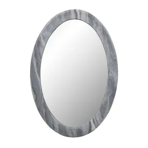 Rufus Oval Mirror - Dark Grey Marble by null, a Mirrors for sale on Style Sourcebook