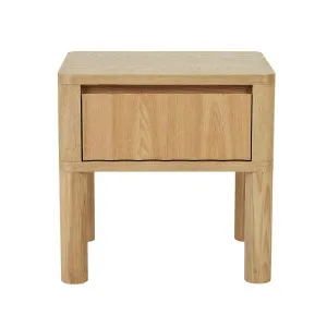 Oliver Fluted 1 Drawer Bedside - Natural Ash by null, a Bedside Tables for sale on Style Sourcebook
