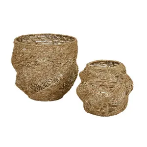 Lark Twisted Set 2 Baskets - Natural by null, a Baskets & Boxes for sale on Style Sourcebook