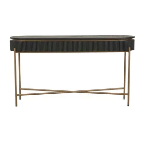 Arthur Console - Matt Black - Antique Brass by null, a Console Table for sale on Style Sourcebook