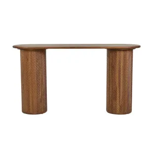 Orion Pillar Console - Natural Teak by null, a Console Table for sale on Style Sourcebook