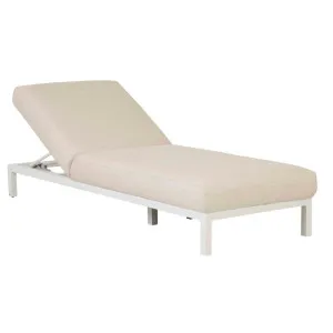 Aruba Rounded Sunbed - Canvas - White by null, a Outdoor Sunbeds & Daybeds for sale on Style Sourcebook