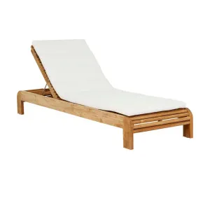 Banksia Sunbed - White - Natural Teak by null, a Outdoor Sunbeds & Daybeds for sale on Style Sourcebook