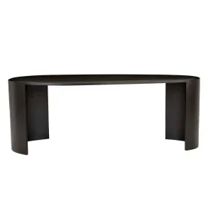Oberon Curved Desks - Matt Dark Oak by null, a Desks for sale on Style Sourcebook