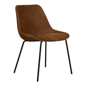 Muse Dining Chair - Tan - Black Metal by null, a Chairs for sale on Style Sourcebook
