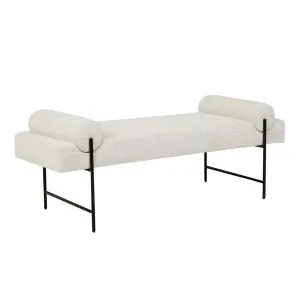 Axel Bench Seat - Coconut Speckle - Black Metal by null, a Benches for sale on Style Sourcebook