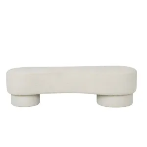 Zola Bench Seat - Chalk Boucle by null, a Benches for sale on Style Sourcebook