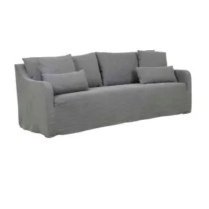 Sidney Slip 3 Seater Sofa - Washed Smoke by null, a Sofas for sale on Style Sourcebook