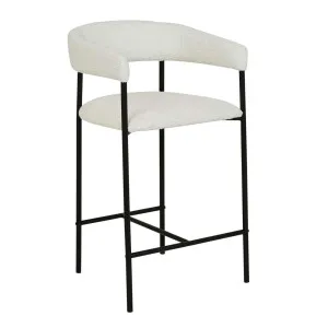 Stanley Barstool - Snow Boucle - Black by null, a Bar Stools for sale on Style Sourcebook