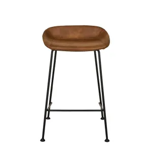 Turner Barstool - Tan - Black Metal by null, a Bar Stools for sale on Style Sourcebook