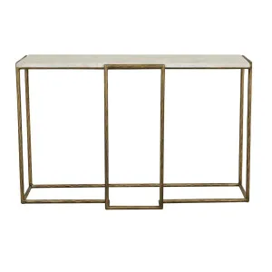 Verona Classic Console - Latte - Antique Brass by null, a Console Table for sale on Style Sourcebook
