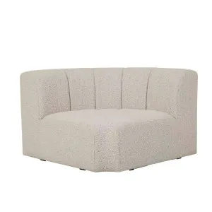 Juno Channel Round Corner Sofa - Grey Speckle Boucle by null, a Sofas for sale on Style Sourcebook
