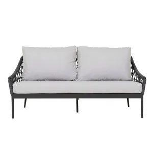 Portsea Classic 2 Seater Sofa - Light Grey - Charcoal Aluminium by null, a Outdoor Sofas for sale on Style Sourcebook