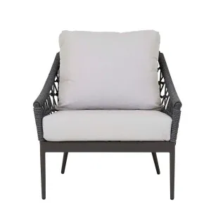 Portsea Classic Sofa Chair - Light Grey - Charcoal Aluminium by null, a Outdoor Chairs for sale on Style Sourcebook